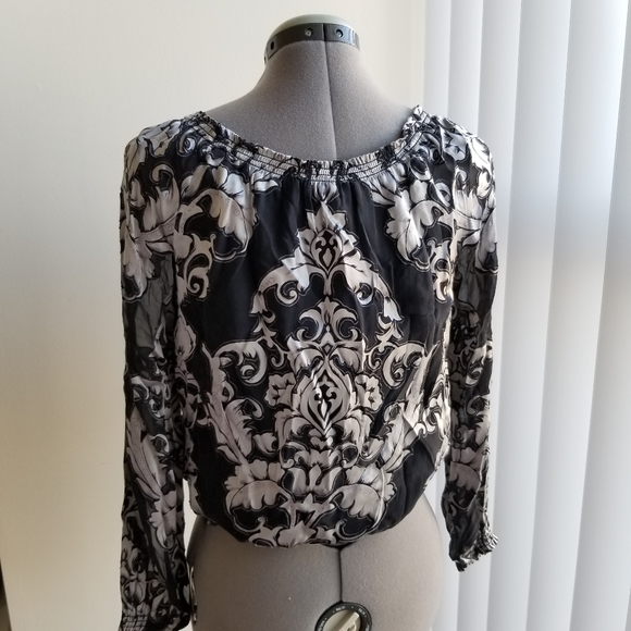 White House Black Market, Silk tassel front blouse, size S - Picture 4 of 12